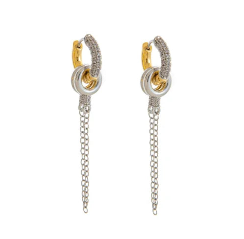 Pendientes Cascade Ring Zirconia