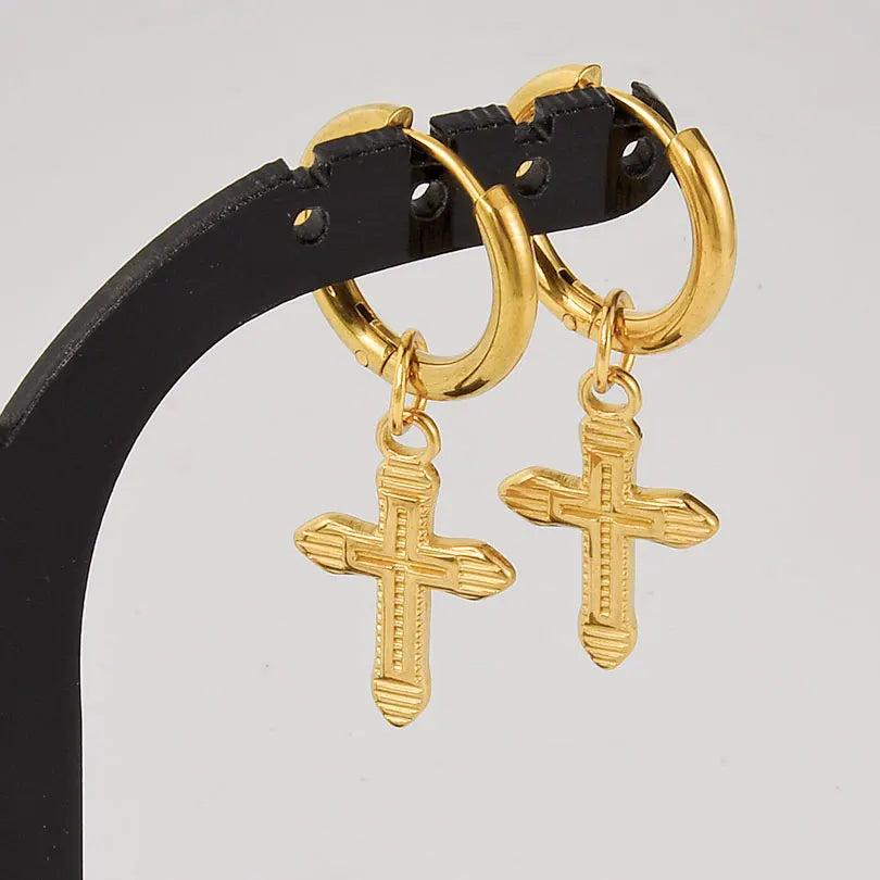 Set Collar o Pendientes Cruz