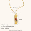 Collar Plaque Céleste Gold