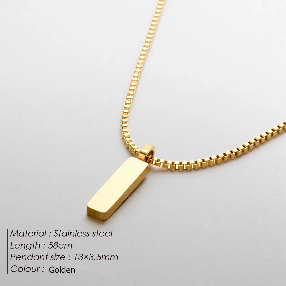 Collar Bar Minimal Gold & Steel
