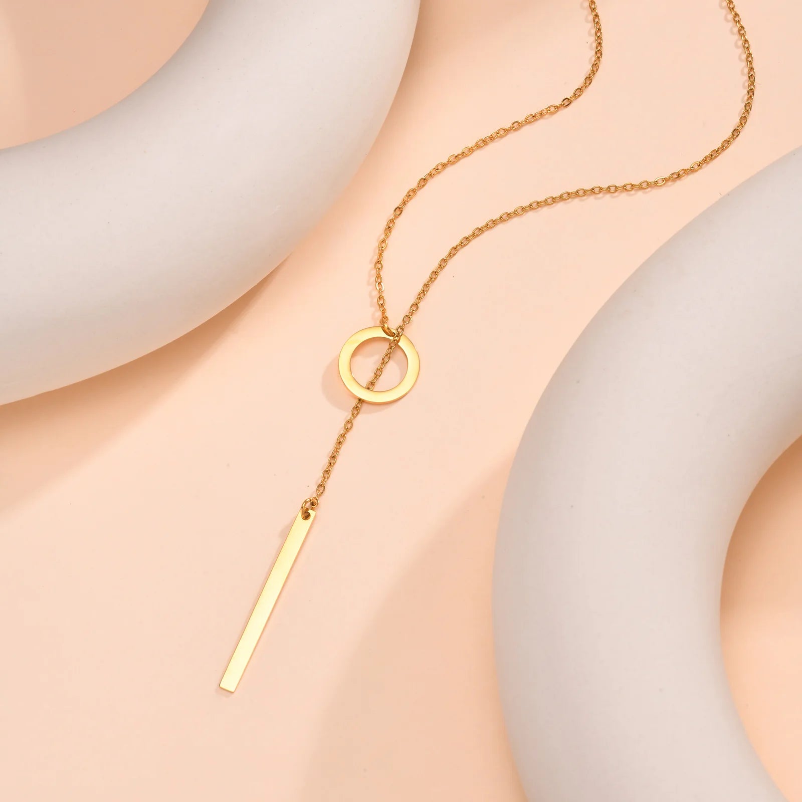 Collar Corbatero Geometric Lariat