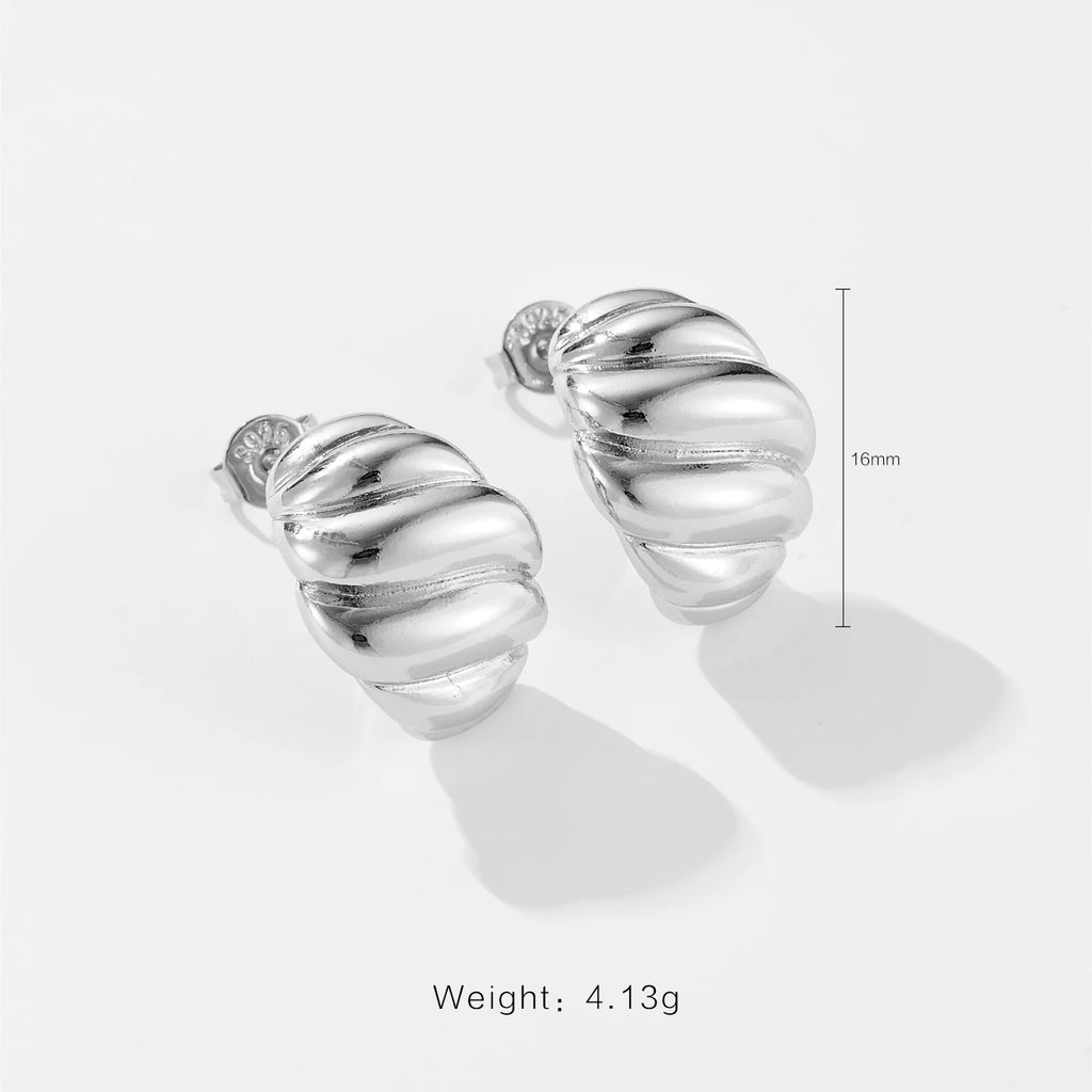 Pendientes Croissant Huggies S925