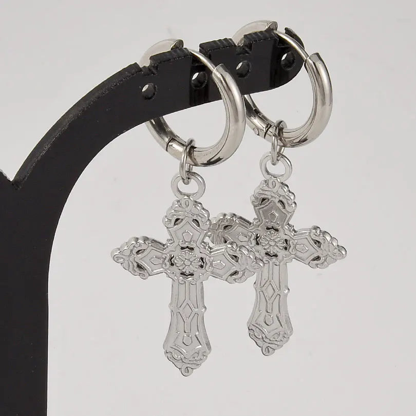 Set Collar o Pendientes Cruz