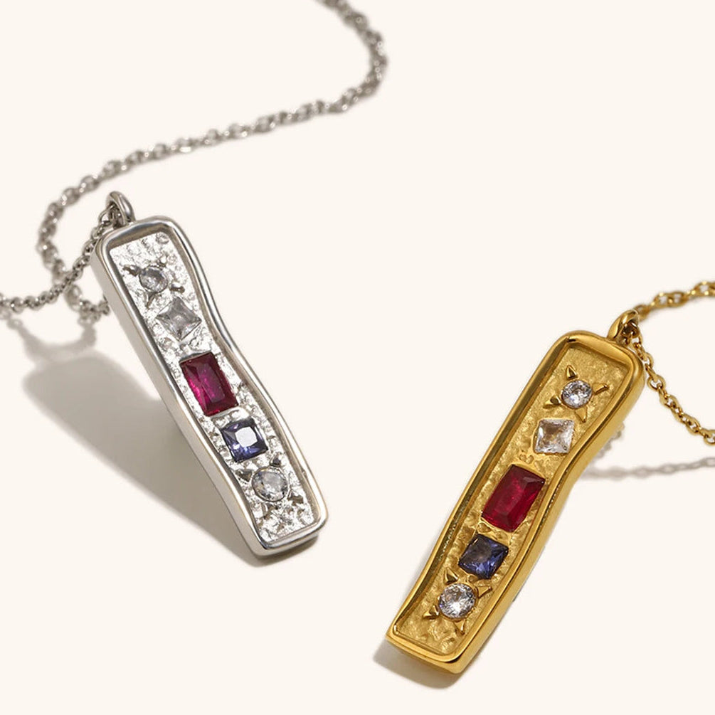 Collar Plaque Céleste Gold