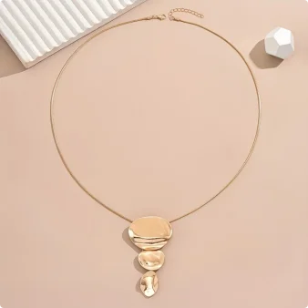 Collar Largo Disques Cascading Gold