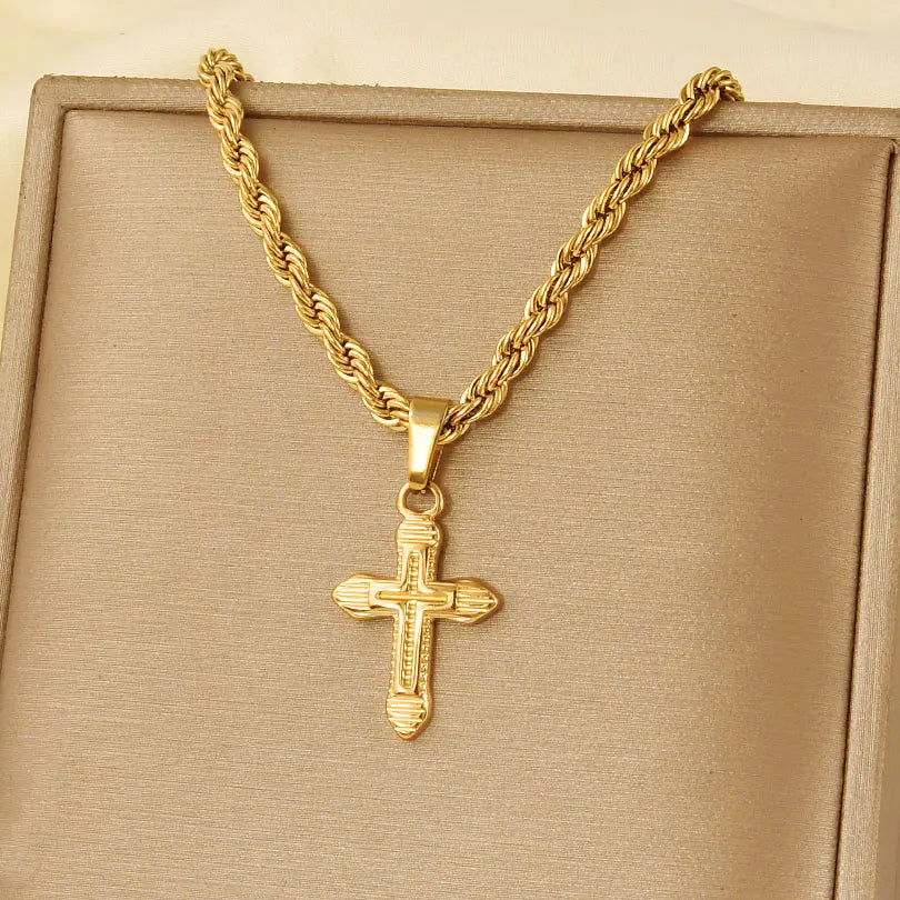 Set Collar o Pendientes Cruz