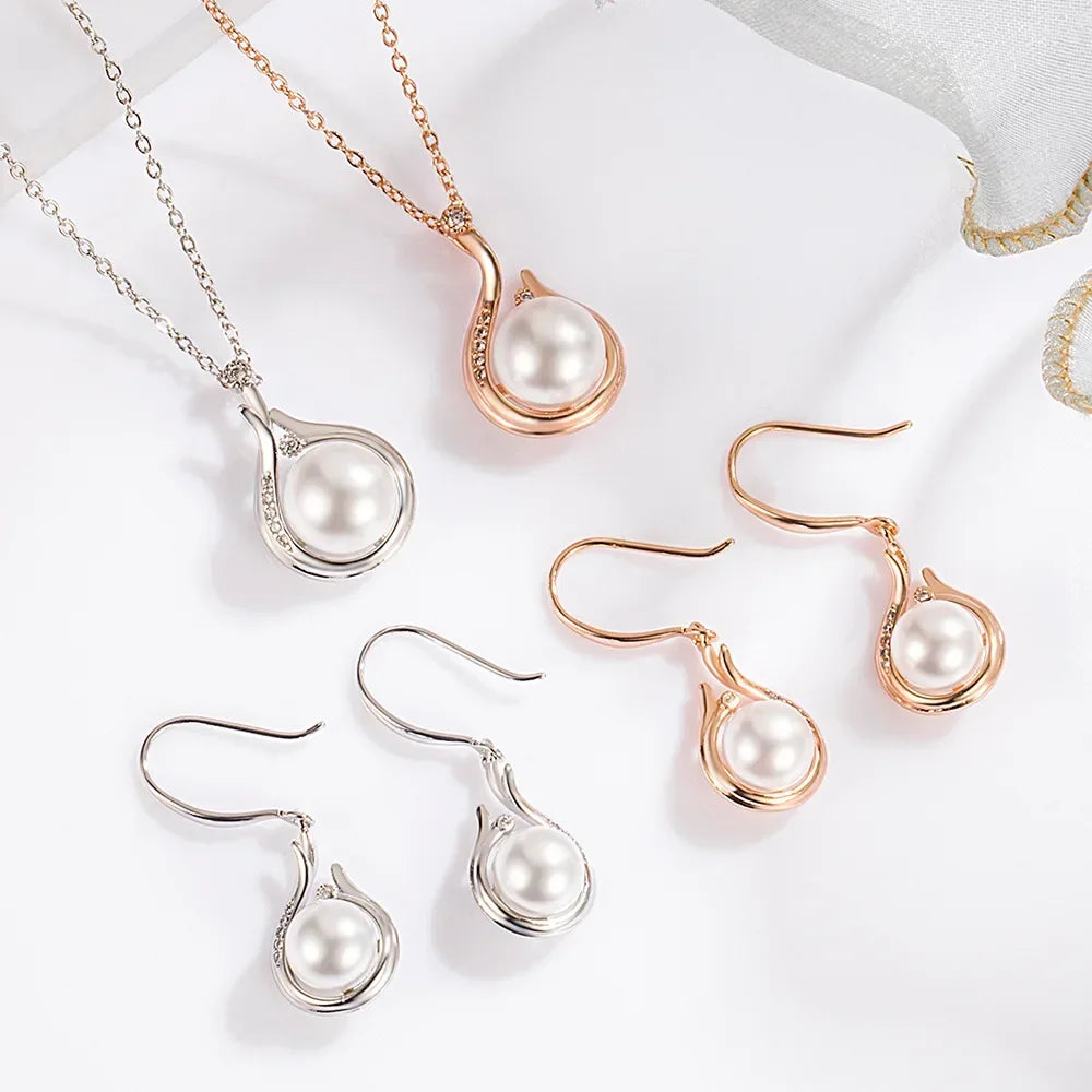 Set Perle Drop (Collar + Pendientes)