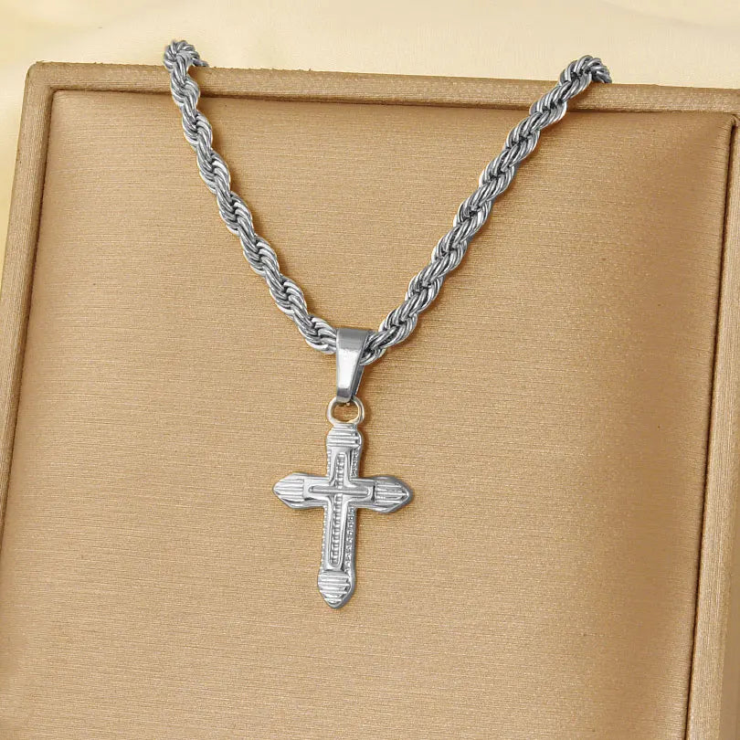 Set Collar o Pendientes Cruz