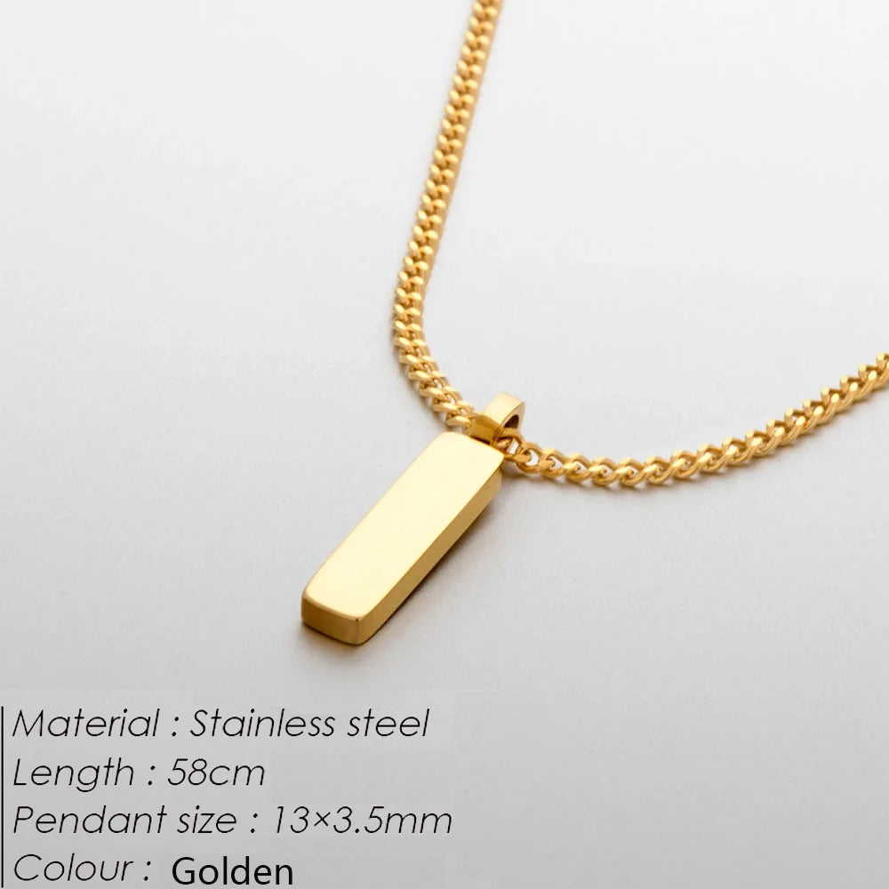 Collar Bar Minimal Gold & Steel