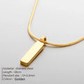 Collar Bar Minimal Gold & Steel