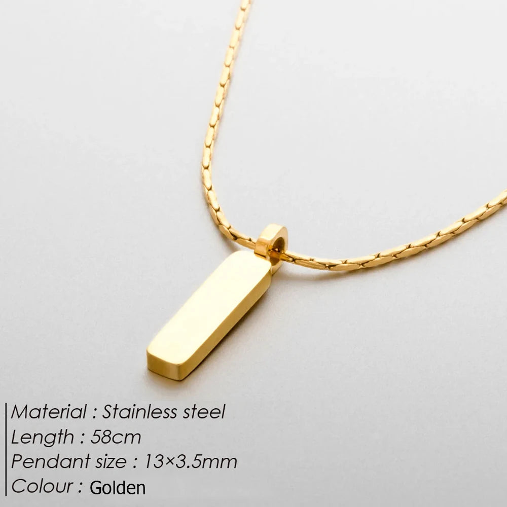 Collar Bar Minimal Gold & Steel