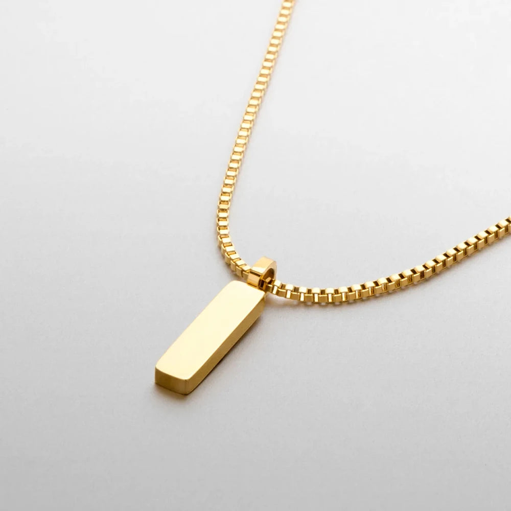 Collar Bar Minimal Gold & Steel