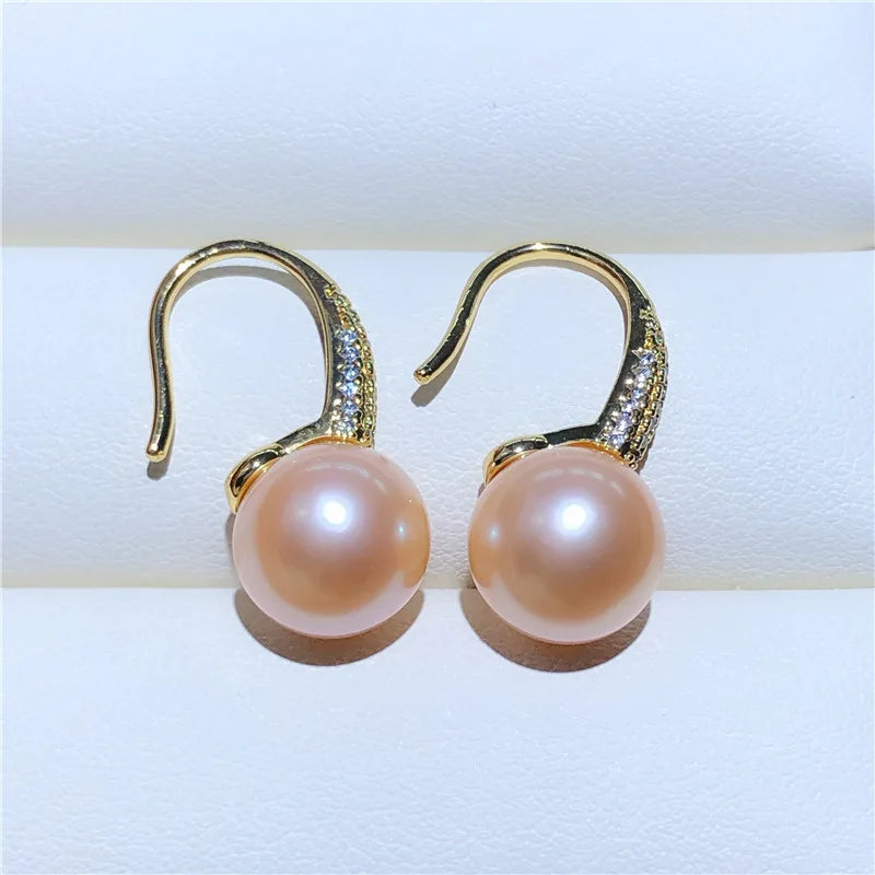 Pendientes Perla Tahití & Pavé Gold