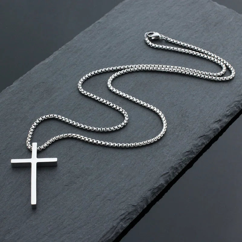 Set Doble Collar Cruz & Rope Chain