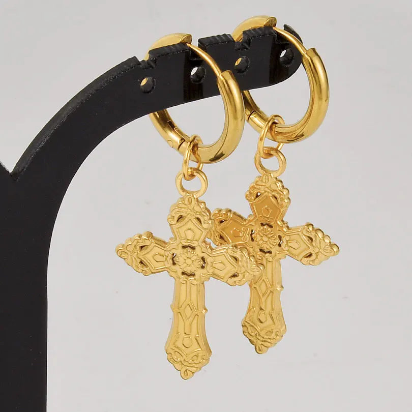 Set Collar o Pendientes Cruz