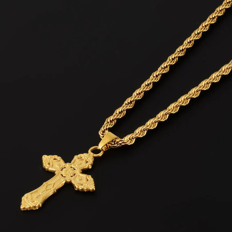 Set Collar o Pendientes Cruz