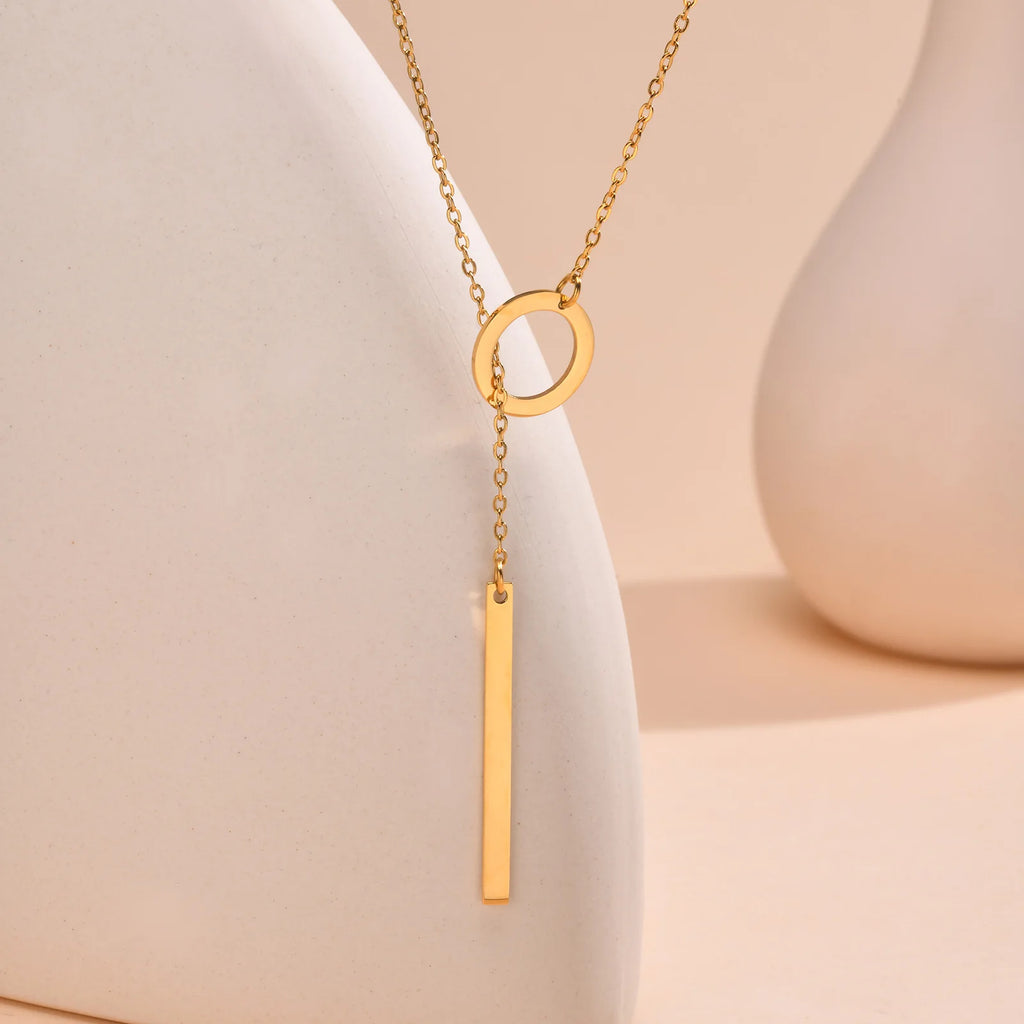 Collar Corbatero Geometric Lariat