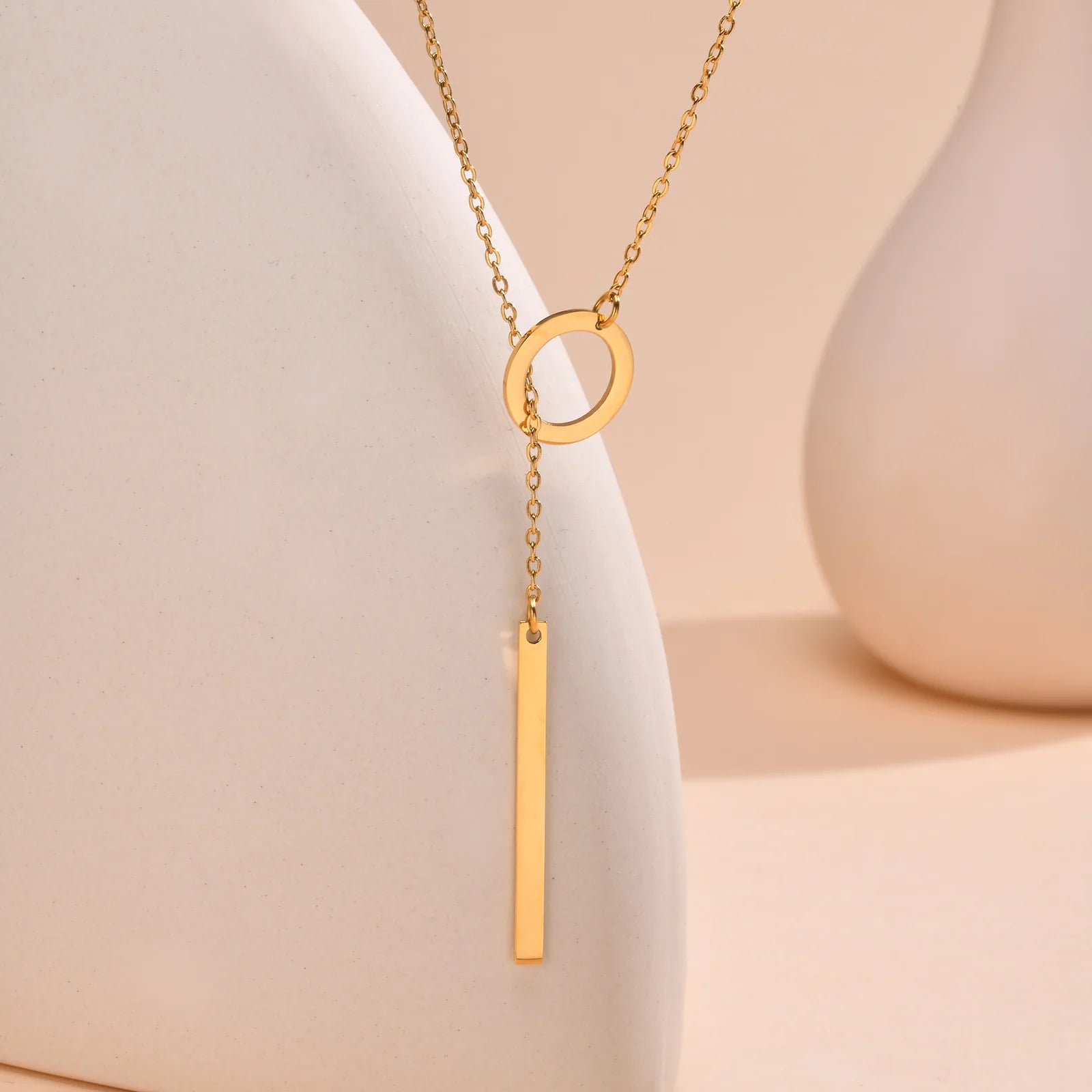 Collar Corbatero Geometric Lariat
