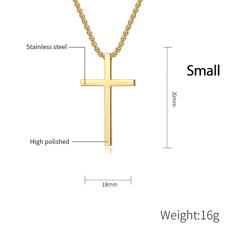 Set Doble Collar Cruz & Rope Chain