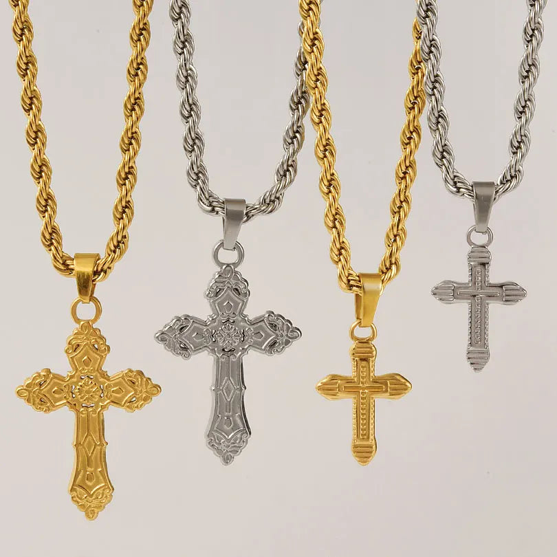 Set Collar o Pendientes Cruz