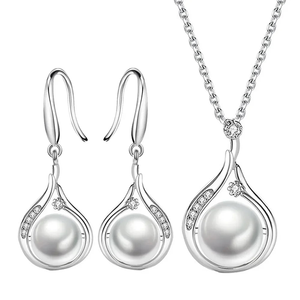 Set Perle Drop (Collar + Pendientes)
