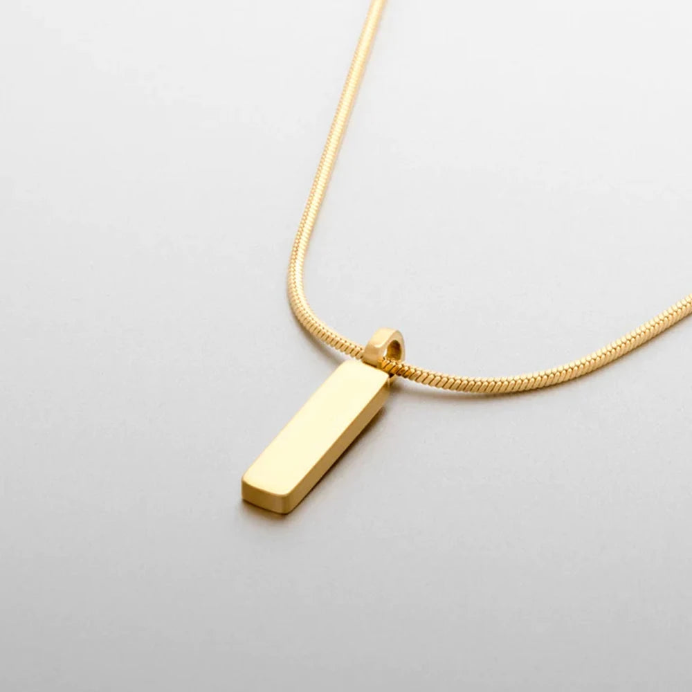 Collar Bar Minimal Gold & Steel